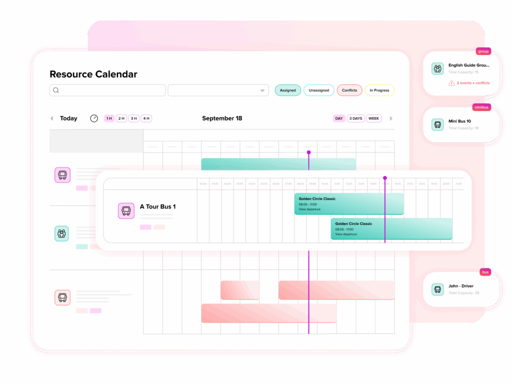 PaxFlow resource calendar